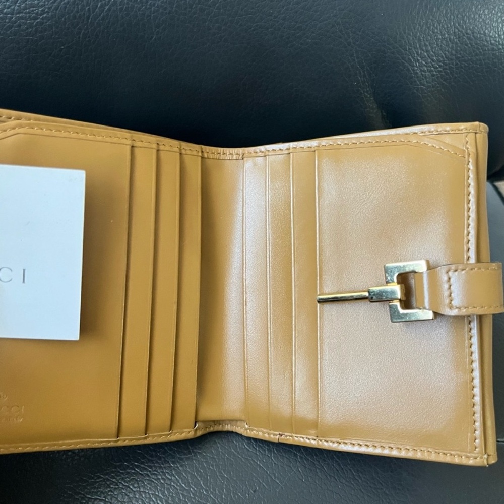 Gucci Jackie Suede & leather compact wallet - Tom ford era vintage - Picture 8 of 11